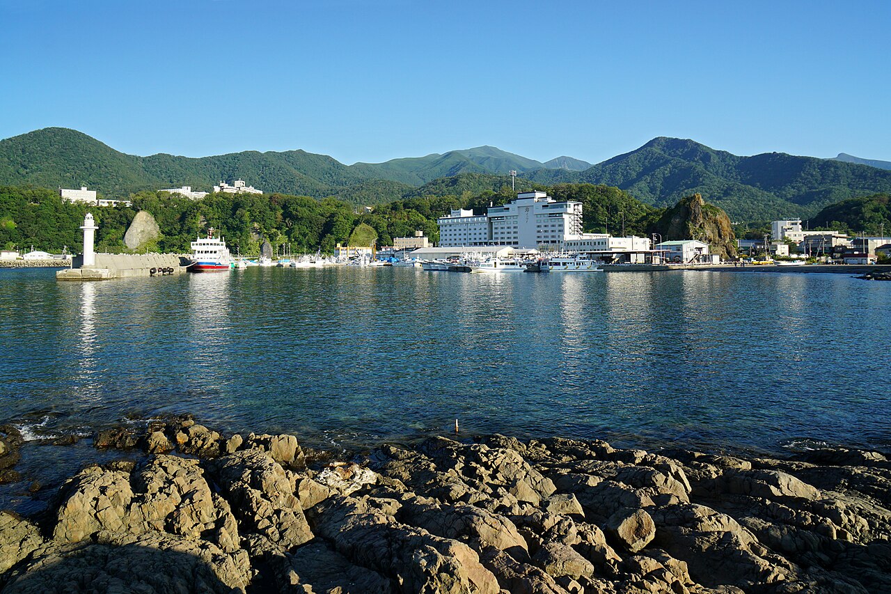 ウトロ温泉の風景