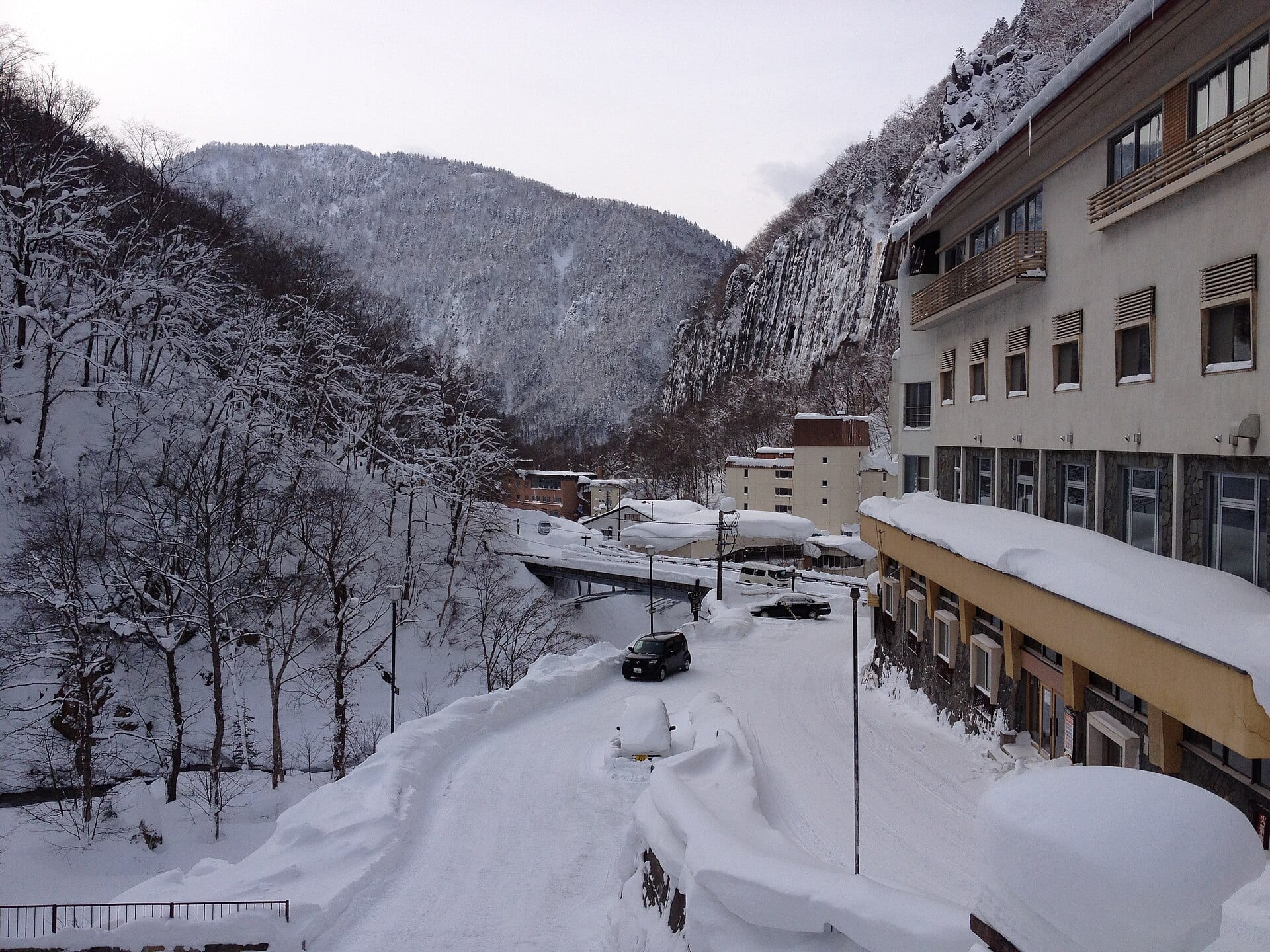 天人峡温泉の風景
