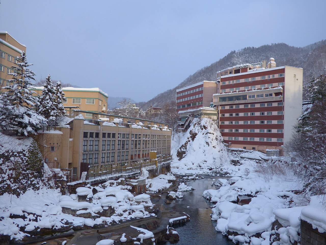 定山渓温泉の風景