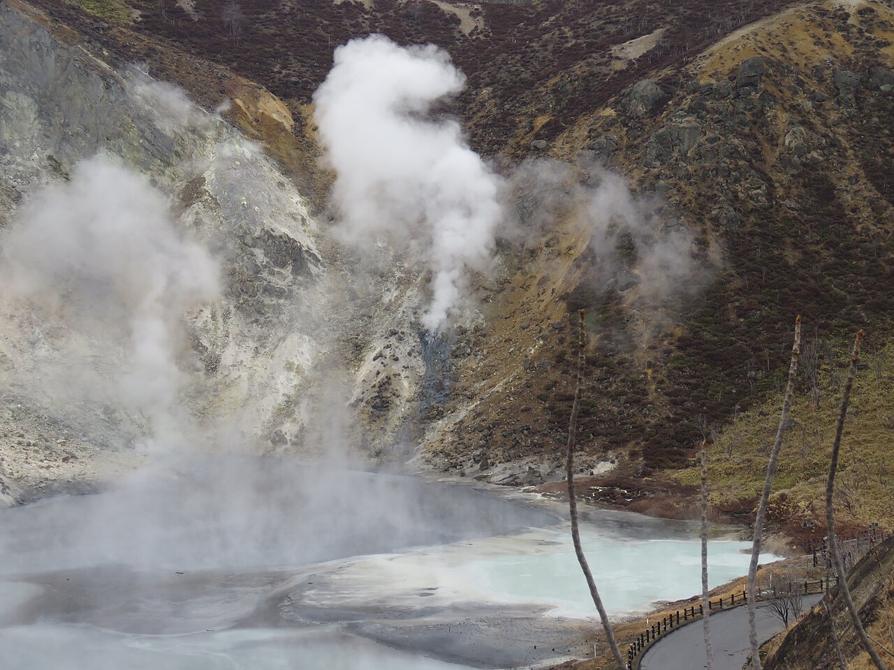 登別温泉の風景