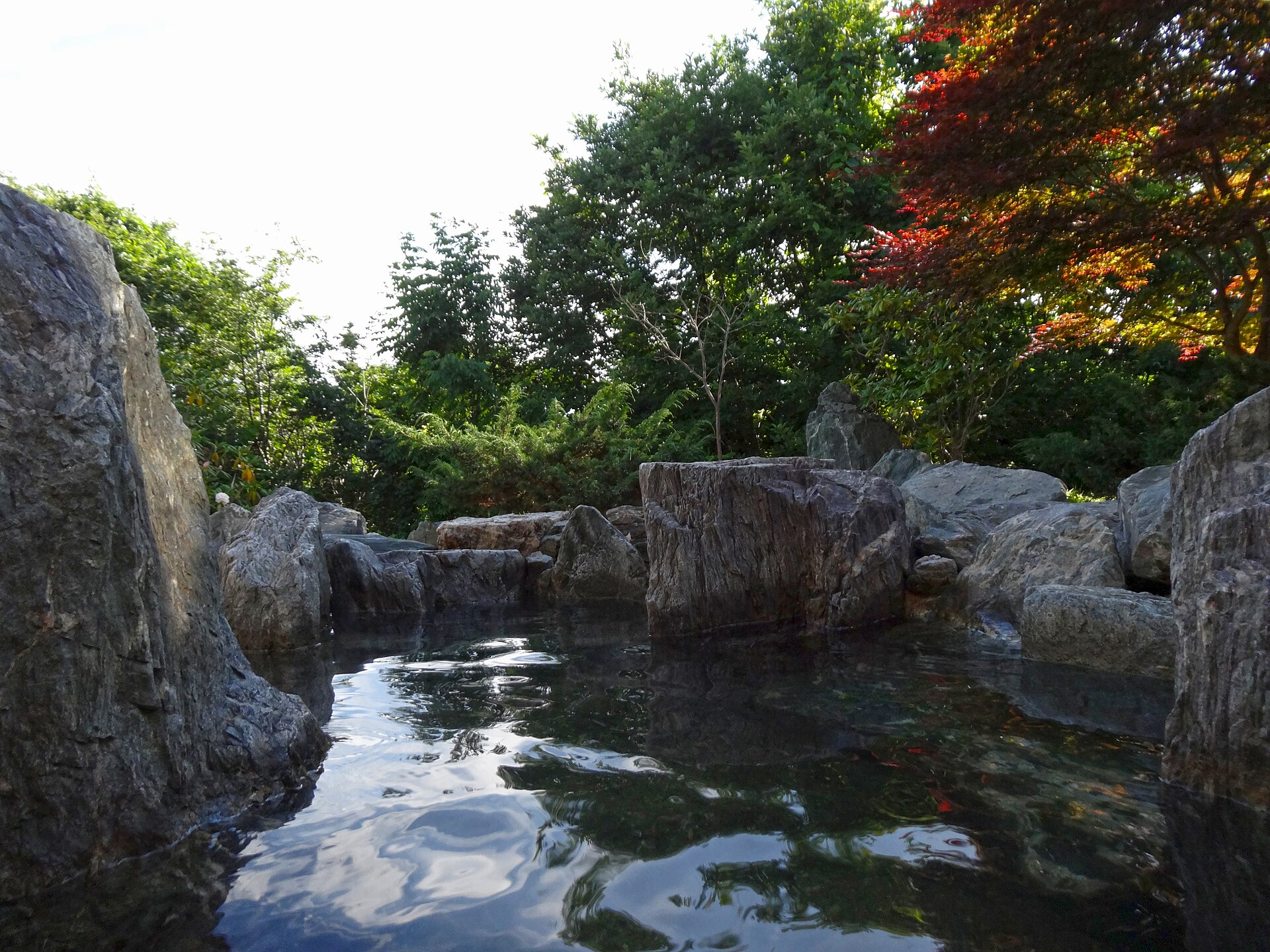 網走湖畔温泉の風景