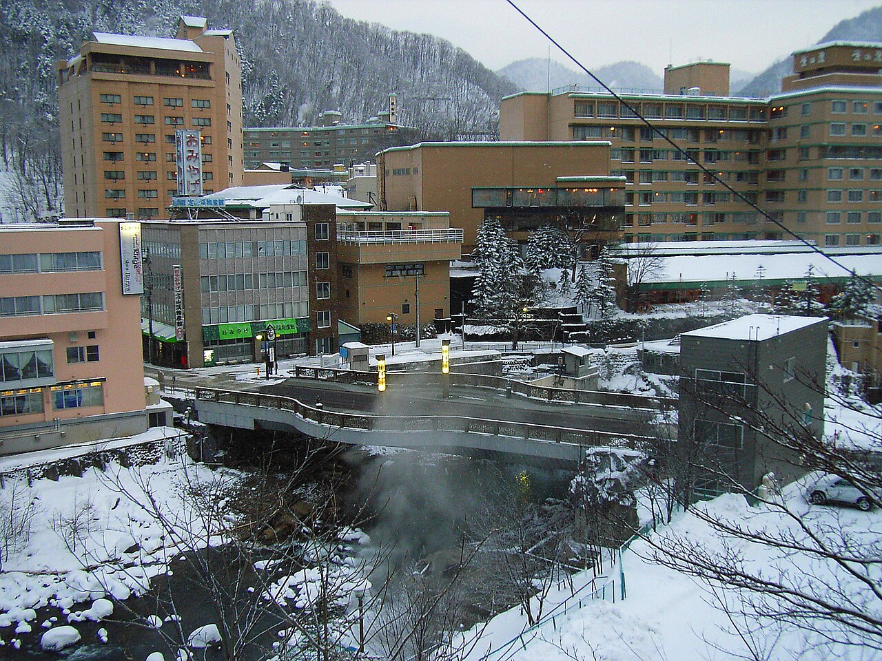 見市温泉の風景