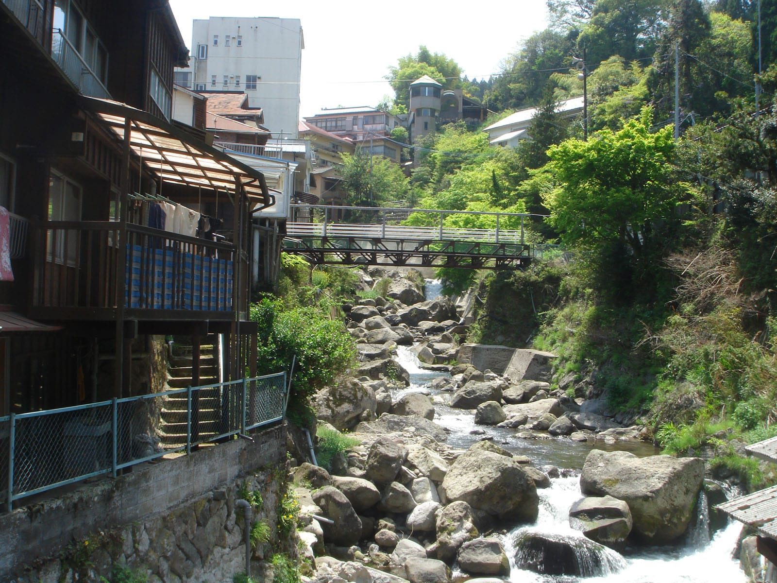 湯平温泉の石畳の坂道